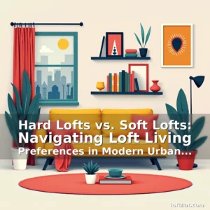 Artistic representation for Hard Lofts vs. Soft Lofts: Navigating Loft Living Preferences in Modern Urban Spaces